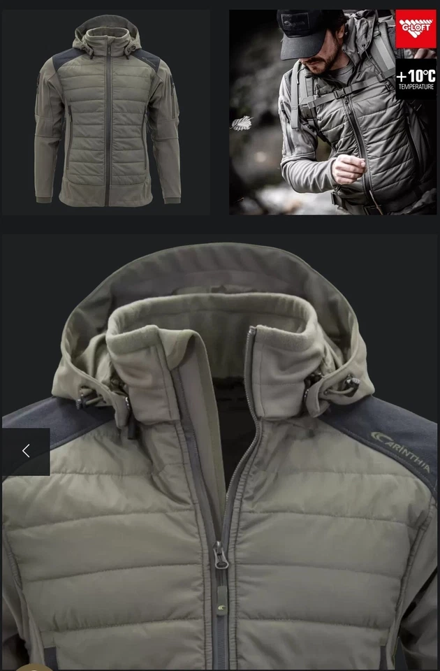 Carinthia ISG 2.0 Olive taglia L jacket giacca giacca da mezza stagione outdoor caccia pesca - Immagine 3 di 4