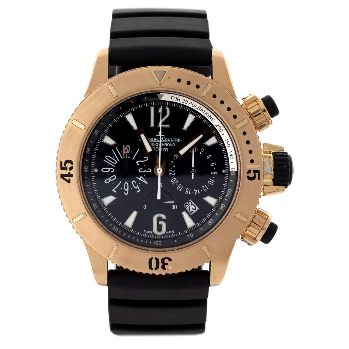 Jaeger LeCoultre Master Compressor Chrono Diving 160.2.25 Rose Gold Rubber Strap