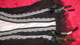 ANN SUMMERS UNDERWIRED BLACK/PINK CAMI SUSPENDER SIZE 8 NWT  'FROU FROU'