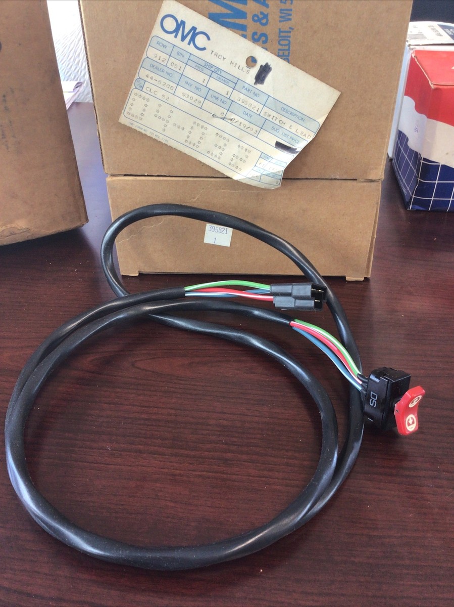 NEW OMC 395821 SWITCH AND LEAD ASSEMBLY JOHNSON EVINRUDE TRIM