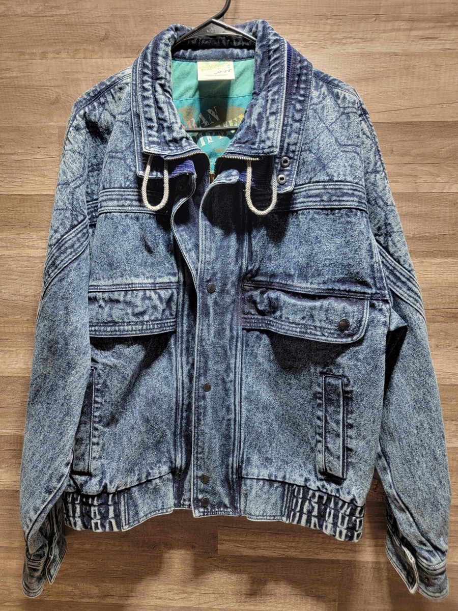 Vintage 1980s Urban Equipment Denim Jacket Acid Wash Size