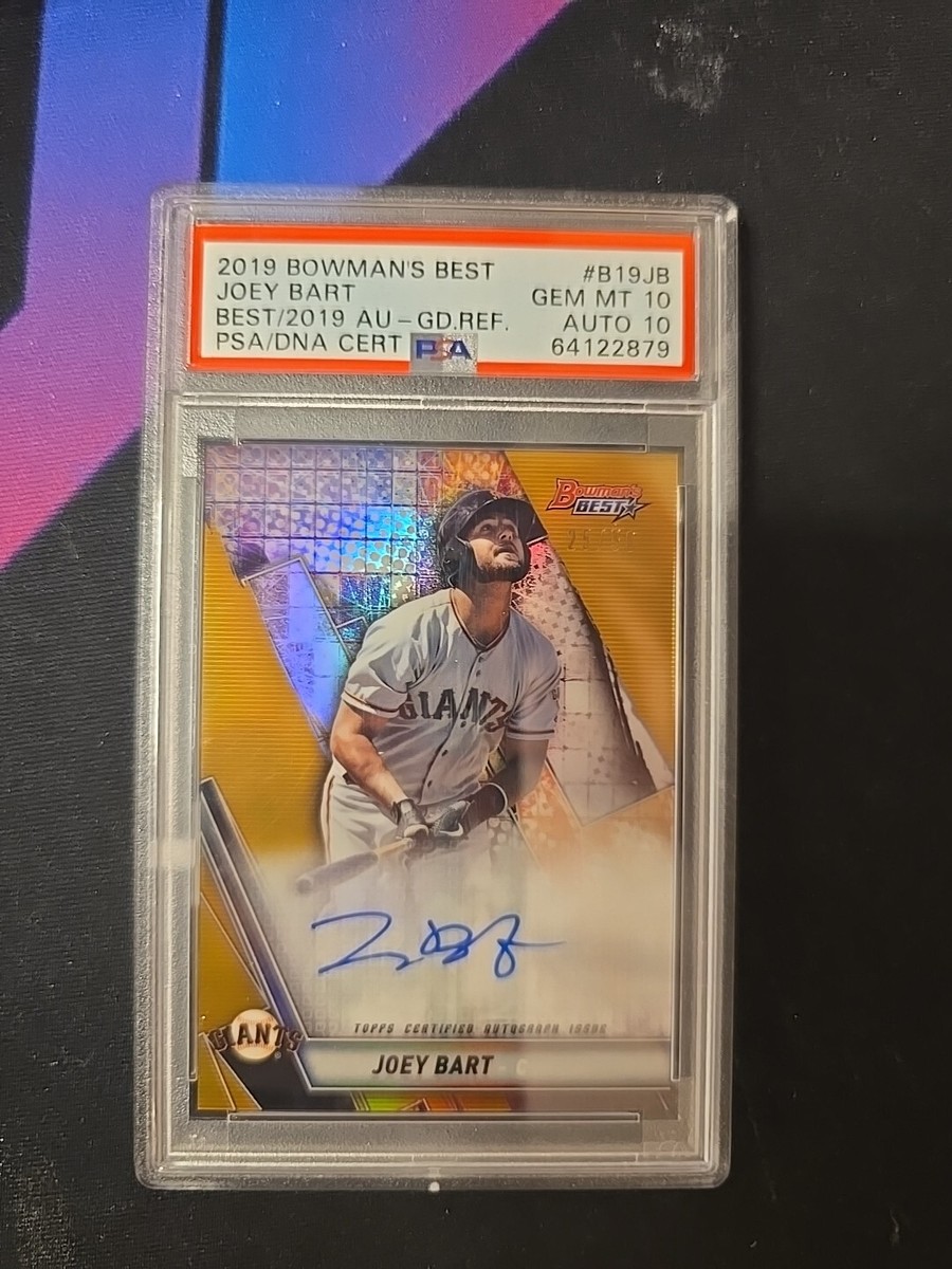 その他 Joey Bart Bowman 2019 RC Auto  /50 SP 2019 Bowman's Best - Autographs Gold Refractor #B19-JB Joey Bart