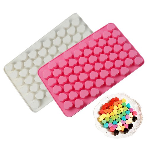 55 Cells Mini Heart Mold Silicone Ice Cube Tray DIY Chocolate Fondant Mou QO JW - Picture 2 of 11