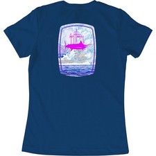 Guy Harvey Ladies Women's Bombshell S/S T-shirt..Pick Size..Cool Blue..New/Tags
