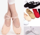 AU STOCK CHILD TO ADULT BALLET JAZZ DANCE CANVAS SHOES LEATHER SPLIT SOLE DA027
