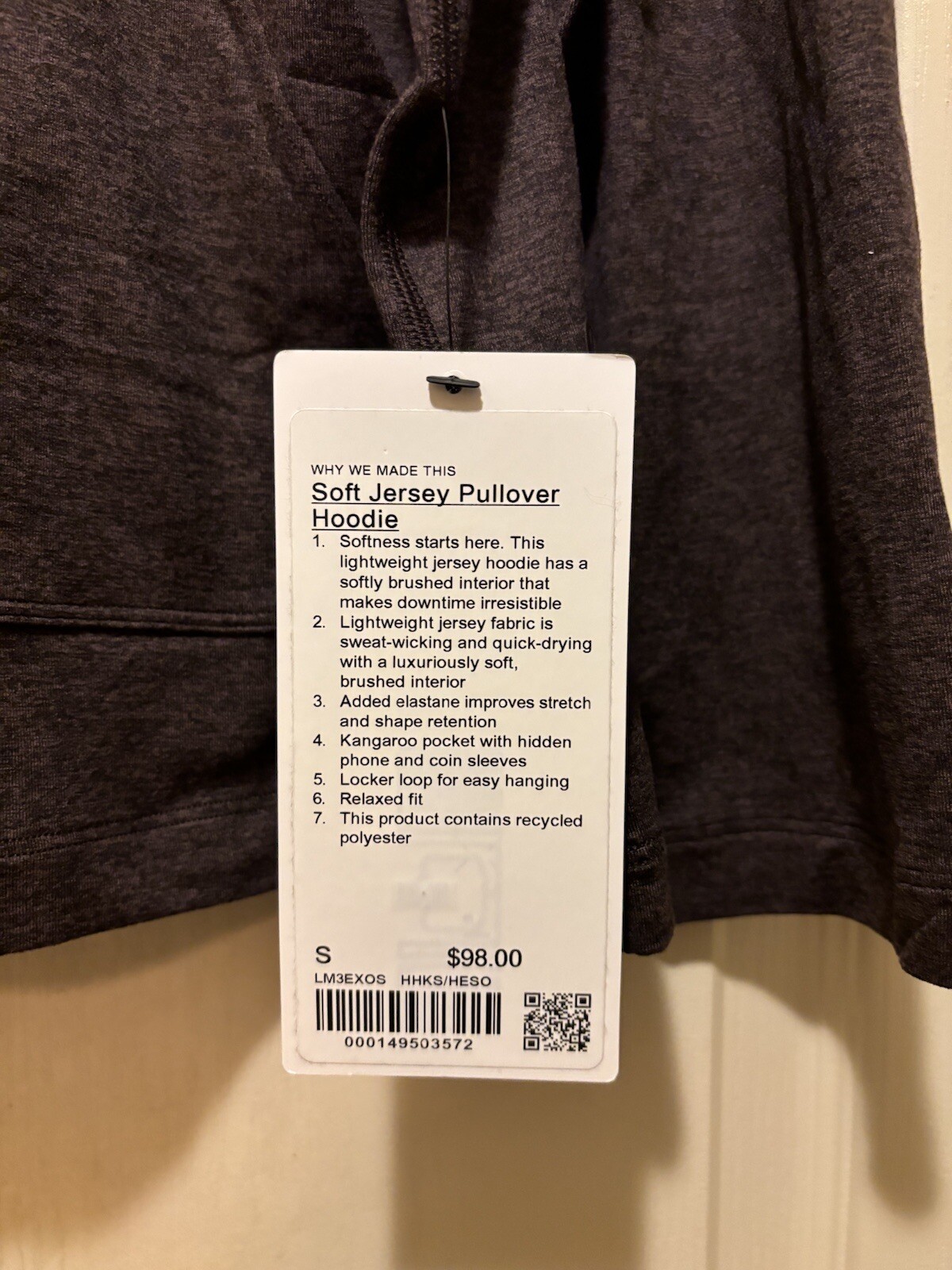 Lululemon Men’s “Soft Jersey” Hoodie (S)  *SOLD OUT AT LULU* image 6