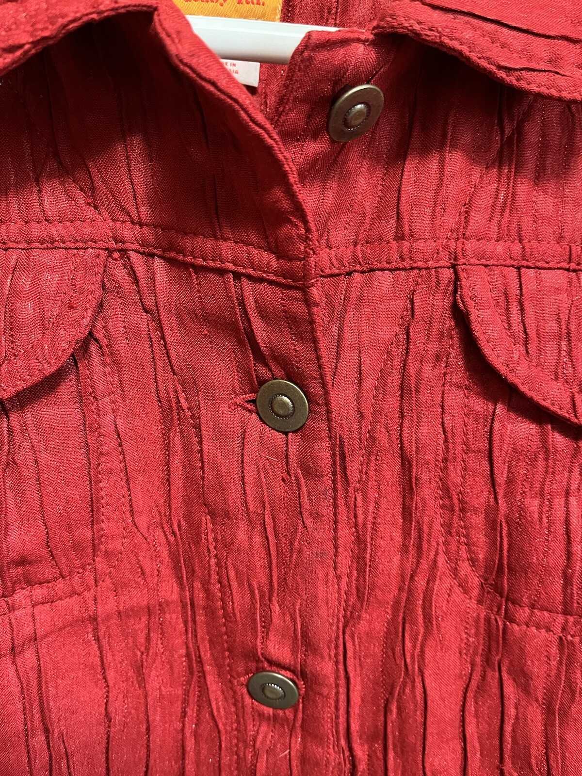 Ruby Rd Women’s Red Jacket Collared Pockets Sz 10… - image 4