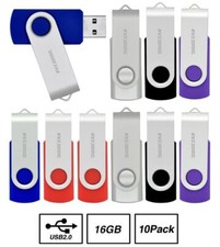  10 Pack Digiocean 16GB USB 2.0 Flash Memory Stick Drive Swivel Thumb Drives