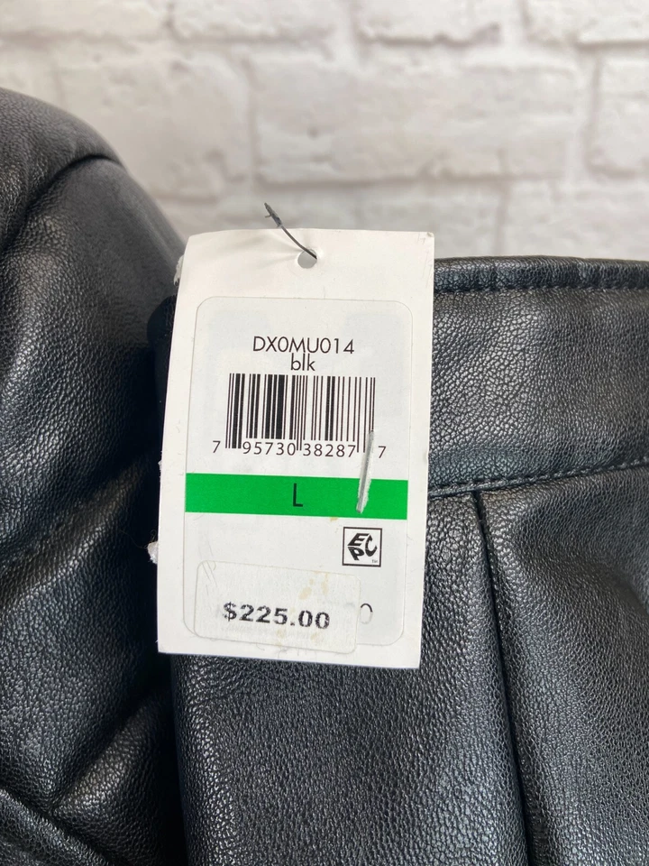 DKNY Hombres Negro PUFFER Aislado Motocicleta Cremallera Frontal Abrigo Chaqueta 'L' Foto 4 de 4