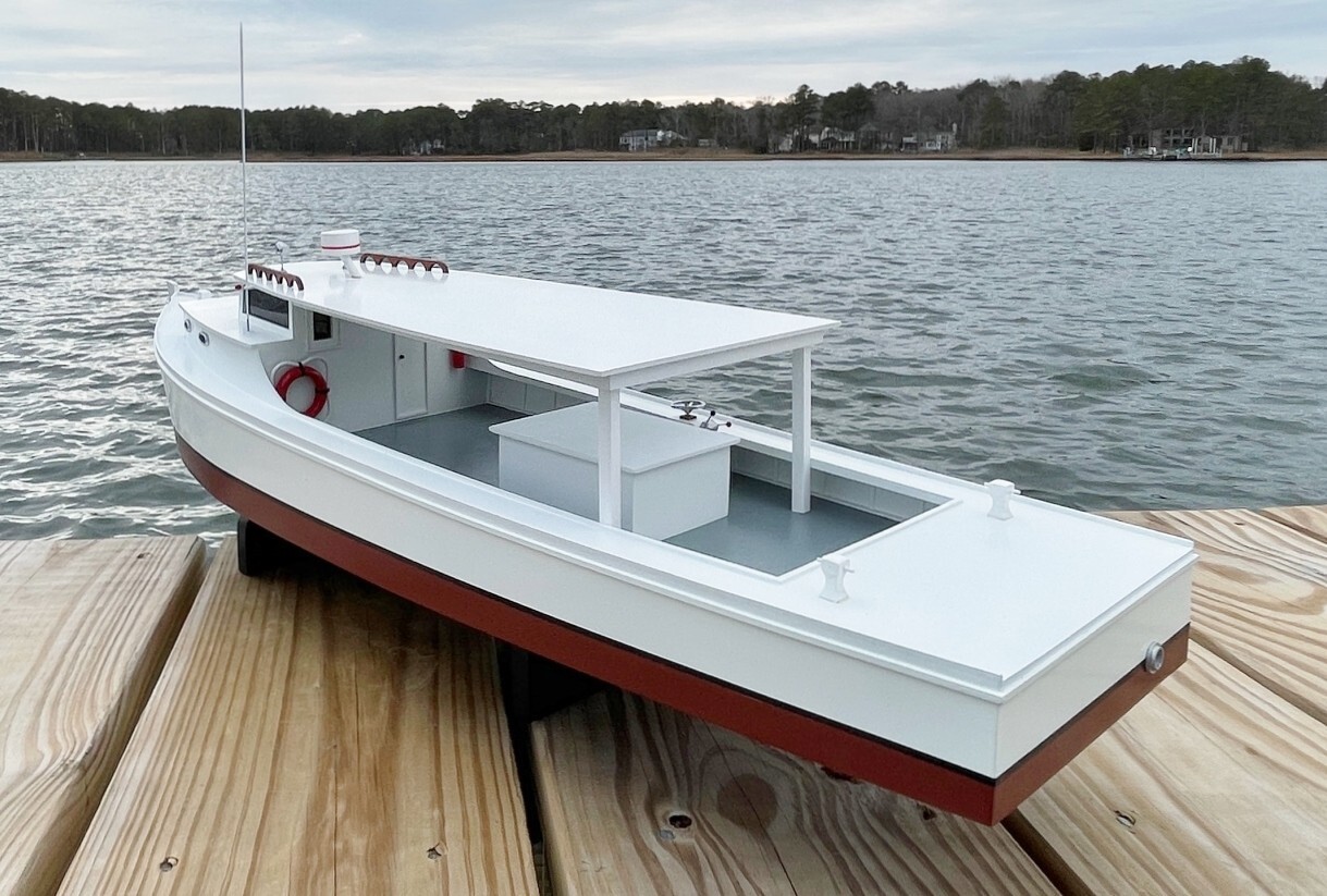Dead Rise Boat Models CHESAPEAKE BAY DEADRISE WORKBOAT MODEL, HARD TOP V2, FULLY ASSEMBLED | eBay