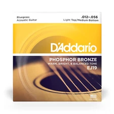 D'Addario EJ19 Phosphor Bronze Wound Bluegrass Acoustic Guitar Strings 12-56