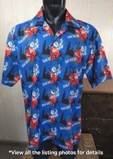 San Diego Gulls Button Up Hawaiian Shirt Ice Hockey Give Away Sz XL