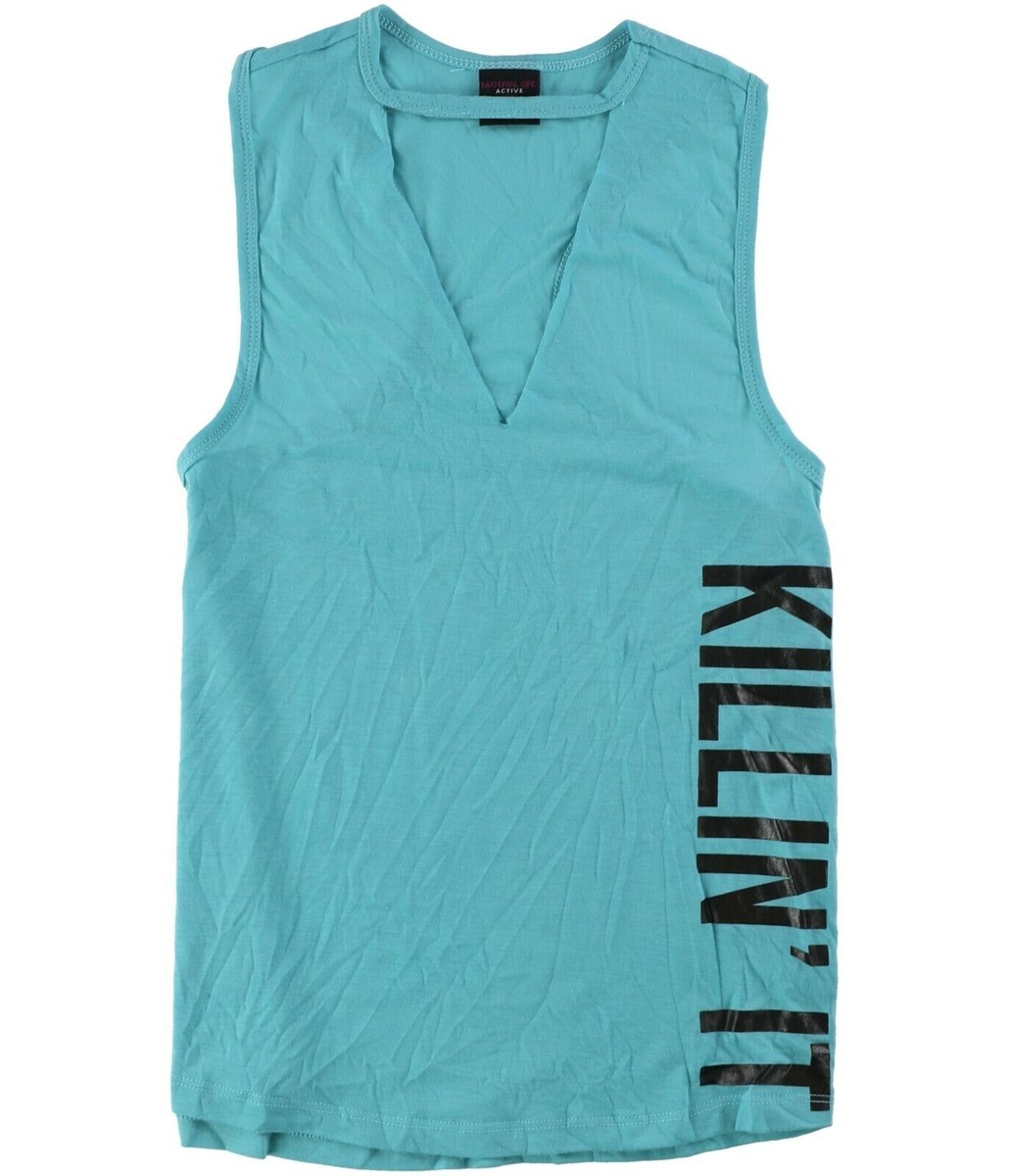Material Girl Active Juniors Emerald Green Killin' It Tank Top
