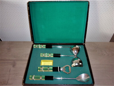 Coffret Barman Vintage Pour Cocktails – Fabrication Japonaise, état Superbe