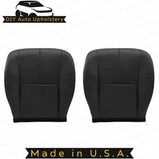 2007 to 2014 Driver Passenger Bottom Leatherette Covers Black For Chevy Tahoe LS