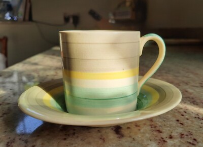 Vintage 30er Jahre Susie Cooper Kaffeedose Ehering Muster Art Deco