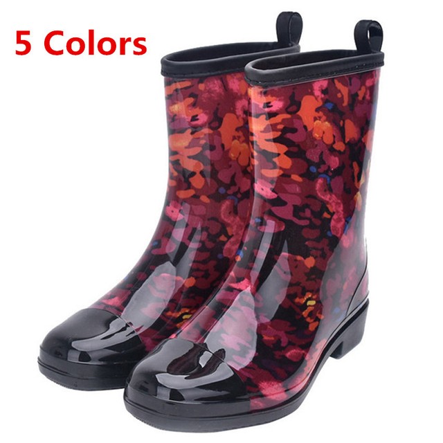 womens mid calf rain boots