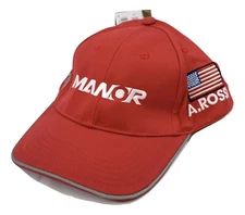 errea Mens Manor Alexander Rossi Formula One F1 Strapback Red Hat Cap New NWT