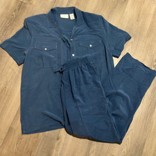 Alfred Dunner Blue Two Piece Outfit Set, Size 12, Coastal Grandma