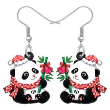 Acrylic Cute Panda Earrings Bear Dangle Panda Gifts for Women Girls Panda Lovers