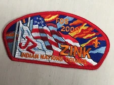 Indian Nations 2009 FOS JZ Zink Flag BSA CSP Patch