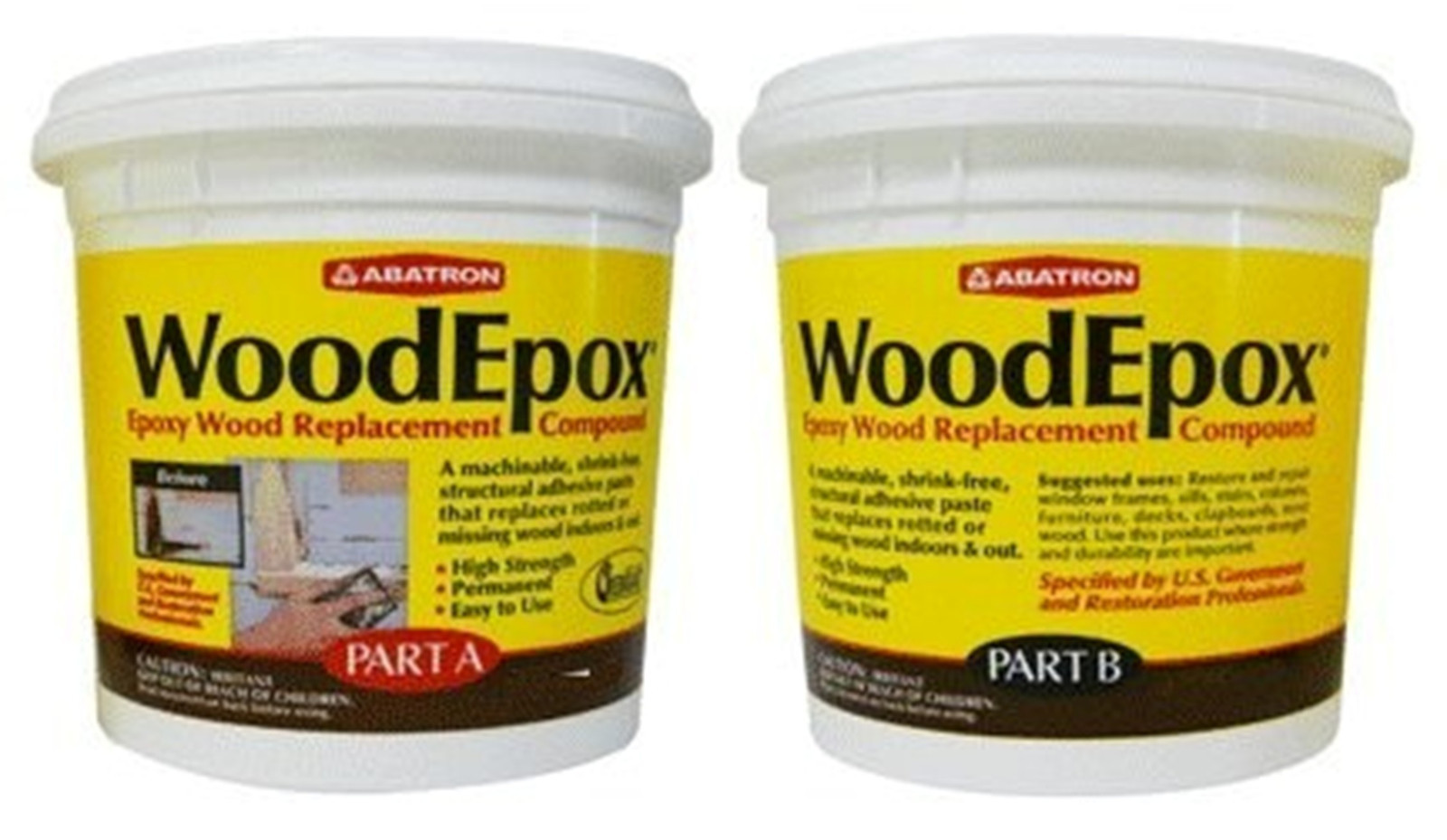 Abatron WoodEpox 2-Pint Epoxy Wood Repair Kit for Seamless Restoration-image