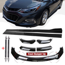For Chevy Cruze Front Bumper Spoiler Splitter Body Kits Side Skirts Glossy Black