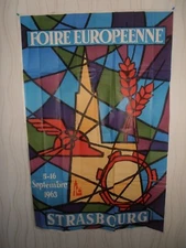 STRASBOURG AFFICHE FOIRE EUROPEENNE 1963 ( ref 42 )
