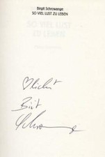 TELEVISION PRESENTER Birgit Schrowange autograph, signed book