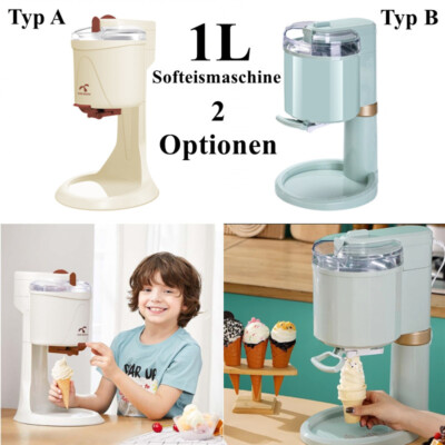 Softeismaschine 1L Automatic Mini Eismaschine Eiscreme für Zuhause Kitchen Kind