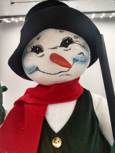 Vintage 2005 Annalee 22" Snowman with broom. New/Never owned, without tags. - 第 6/8 張圖片