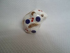 royal crown derby paperweight original harvest mouse-RARE  Ceramic button 1986