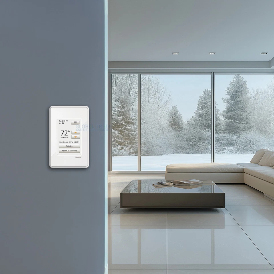 Termostato de piso programable con pantalla táctil Schluter DITRA HEAT E-RT DHERT102/BW Foto 2 de 4