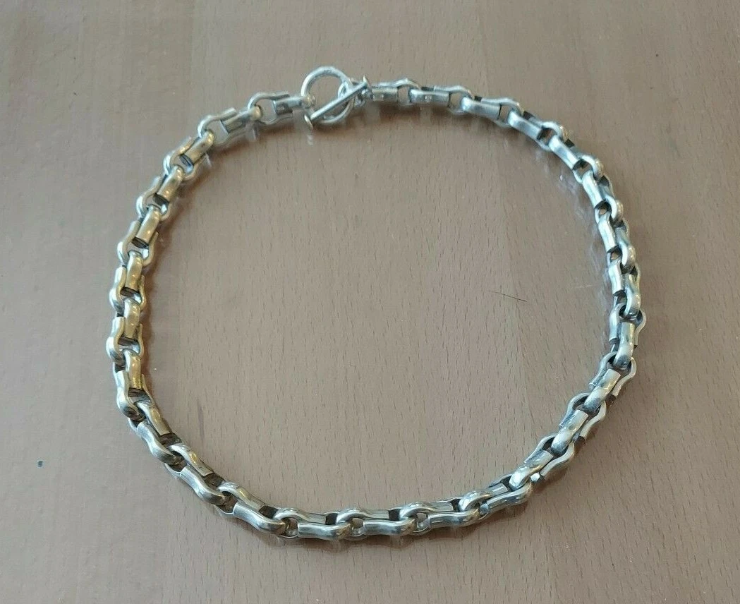 MEN STERLING SILVER LINK CHAIN NECKLACE 19 INCHES WEIGHT 5 OZ. eBay