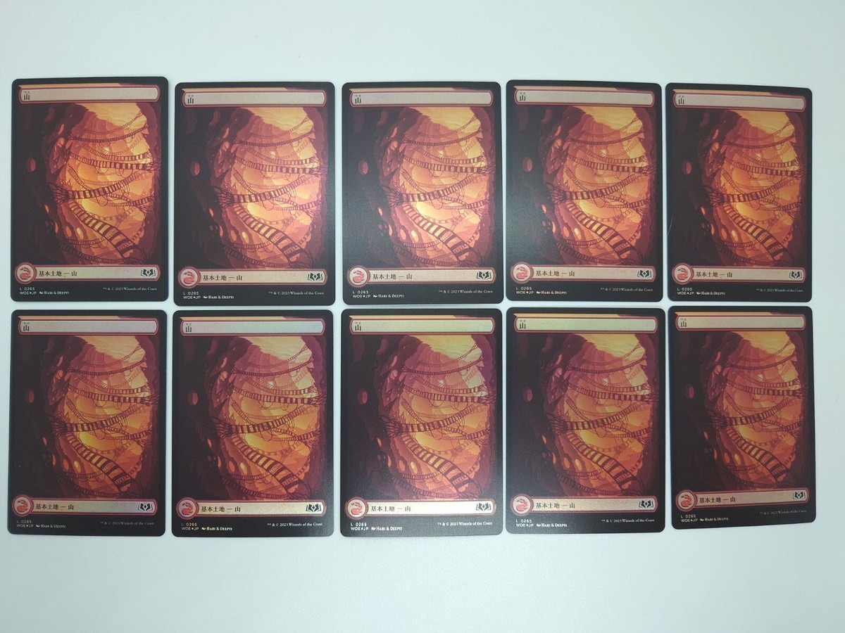 MTG Japanese Lands FOIL x50 Full Art Land Set of 10 each Wilds of
