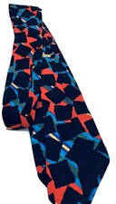 AMERI Men's 100 Silk Necktie Handmade In Italy Luxury Rare EUC Multi Colors