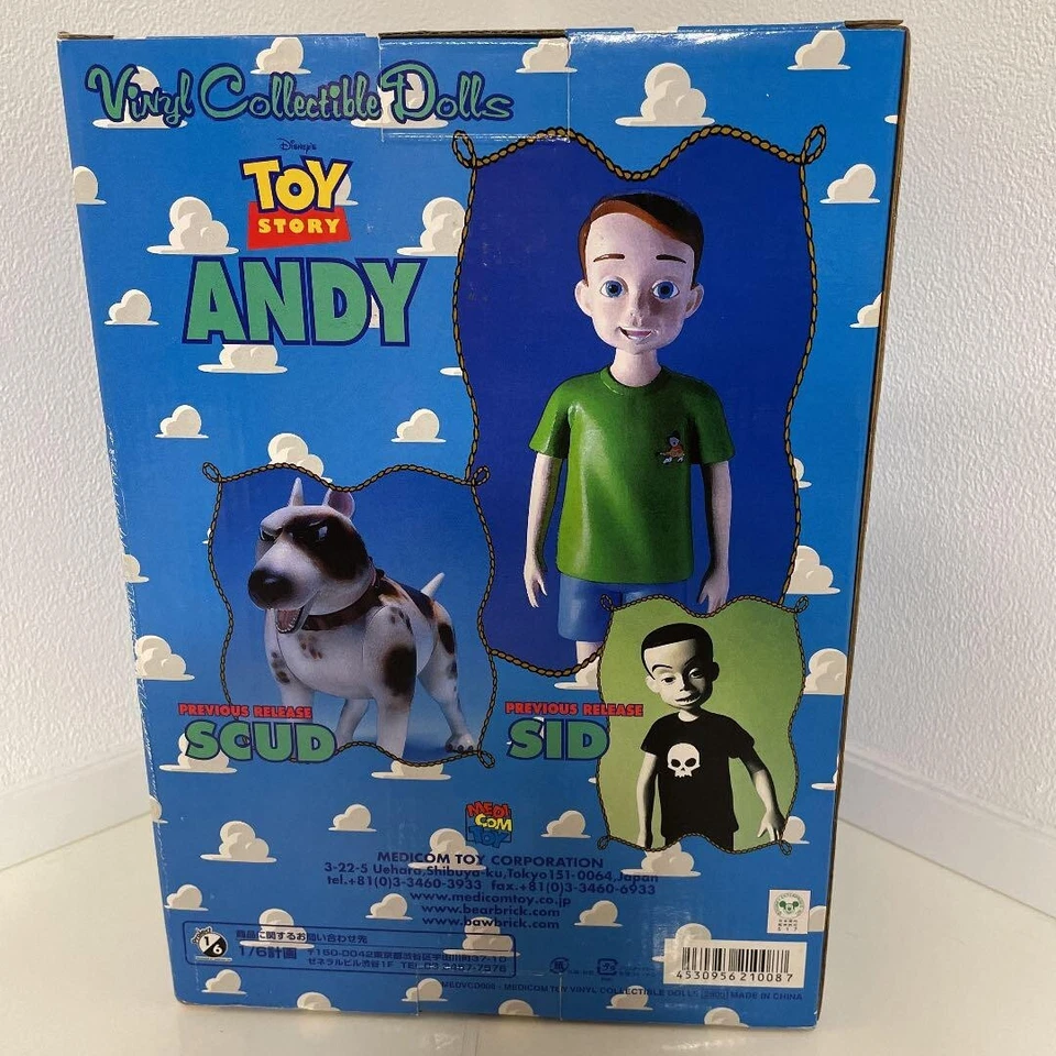 Muñeca coleccionable de vinilo Medicom Toy VCD Andy Toy Story Disney Pixar 7,8" sin usar Foto 4 de 4