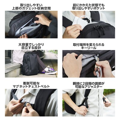 Elecom] Backpack Business Rucksack MNL City Pack 21L BM-MNLBP01BK 