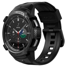Galaxy Watch 4 Classic Case | Spigen [Rugged Armor Pro] Shockproof Slim Cover
