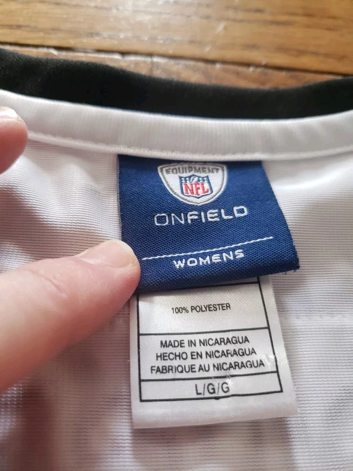 Футболка NFL Baltimore Ravens Ray Rice белая женская большая с вышивкой на поле Reebok - Изображение 4 из 4