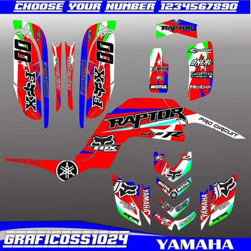 Kit De Stickers/décalcomanies Complets Pour Yamaha Raptor 660 - Graphiques Personnalisables, Neuf