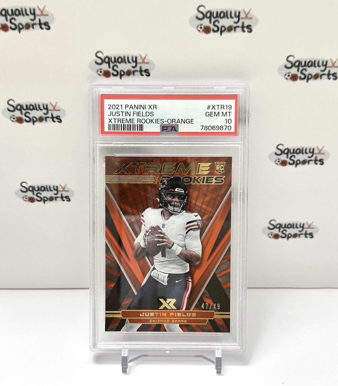 Justin Fields Panini XR Xtreme Rookies #XTR19 Orange