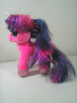 Ty Beanie Boos 6  RUBY the Pink Horse My LIttle Pony Glittery Purple Mane 2018