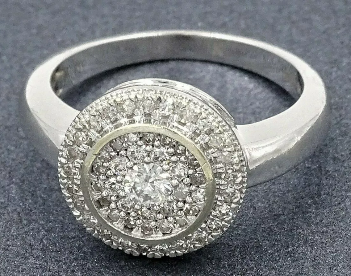 9ct white gold diamond best sale ring