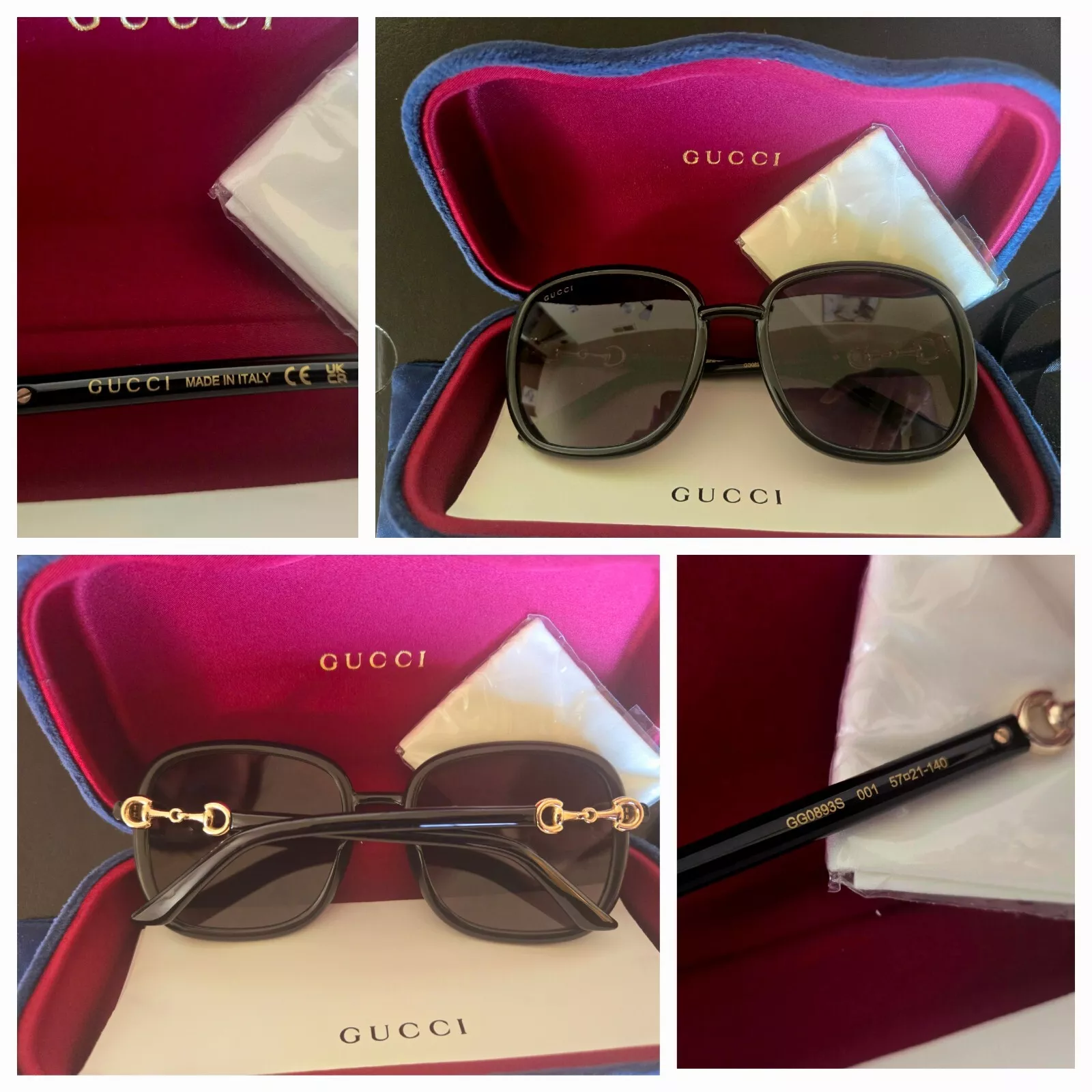 Lunettes de soleil noires Gucci GG0893S   001 NEUVES