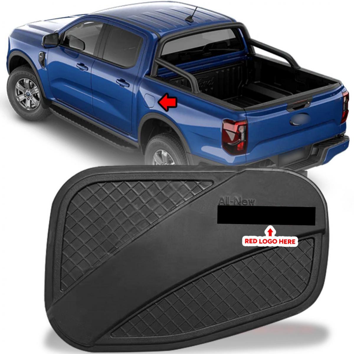 FOR FORD RANGER P703 20222024 FUEL OIL GAS LID TANK COVER MATTE BLACK