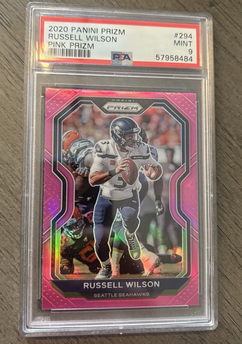 2020 Panini Prizm - Red and Yellow Prizm #294 Russell Wilson /49