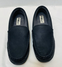 My Pillow My Slippers Womens 9 Black Leather Moccasins Indoor Outdoor