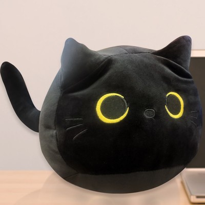 large stuffed black cat