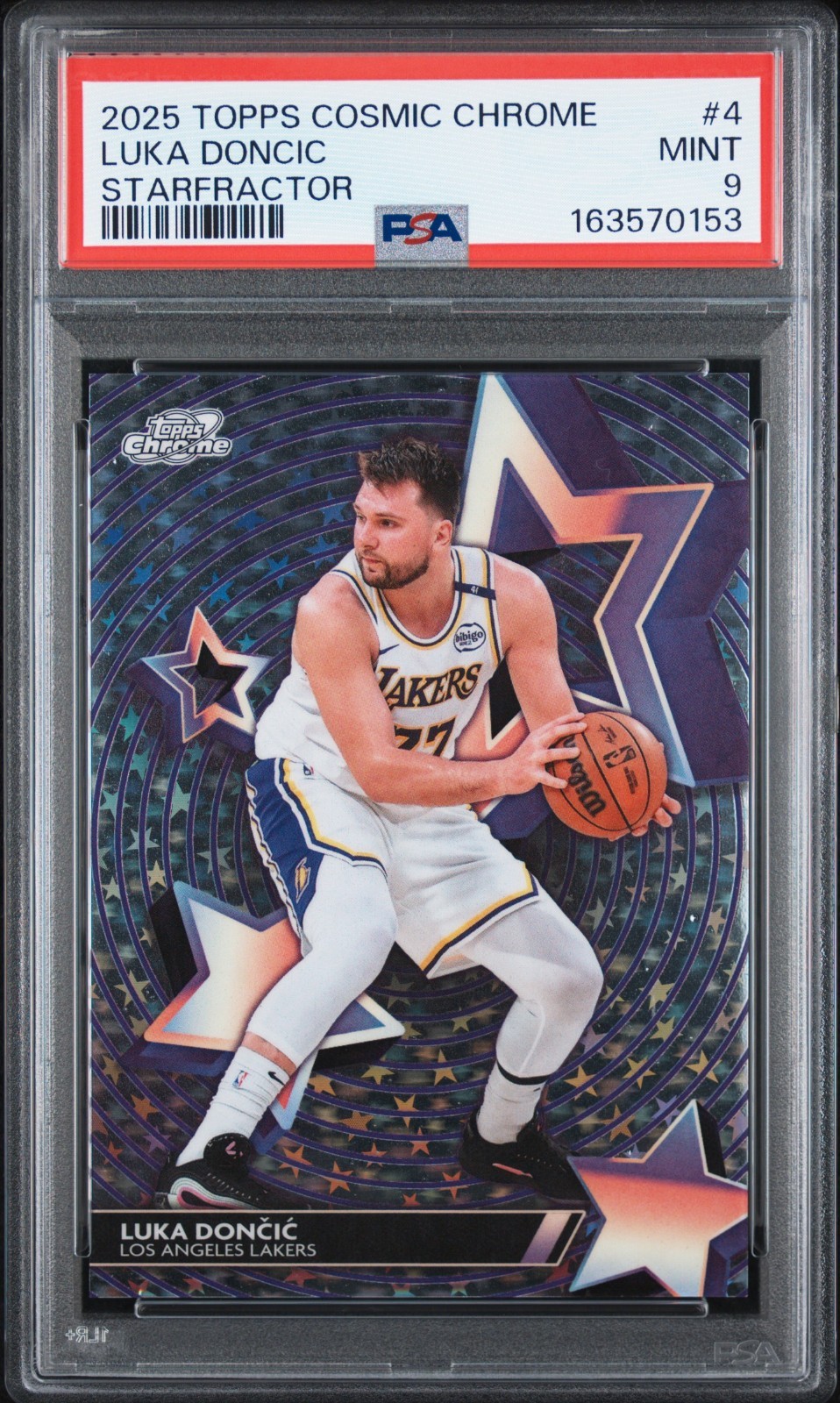 2025 Topps Cosmic Luka Doncic Starfractor SSP PSA-9